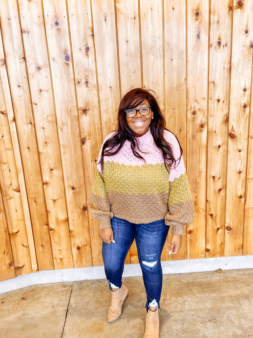 Pretty Perfect Colorblock Sweater