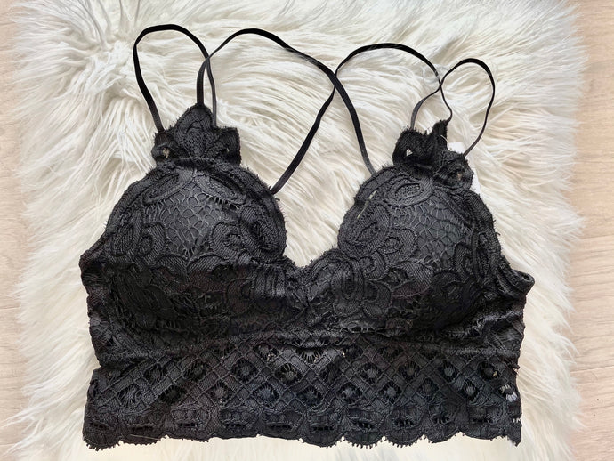 The Lace Bralette- Black