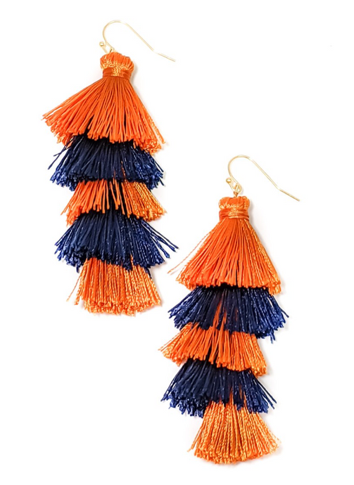 Game Day Earrings-Orange