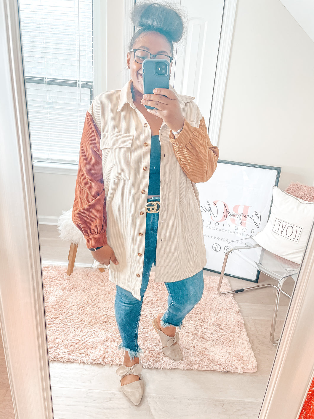 Amy Colorblock Shacket